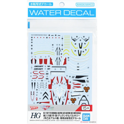 HG 1/100 YF-29 Durandal Valkyrie (Alto Saotome Use) Water-Slide Decals