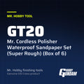 GT20 Mr. Cordless Polisher Waterproof Sandpaper Set (Super Rough) (Box of 6)