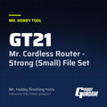 GT21 Mr. Cordless Router - Strong (Small) File Set