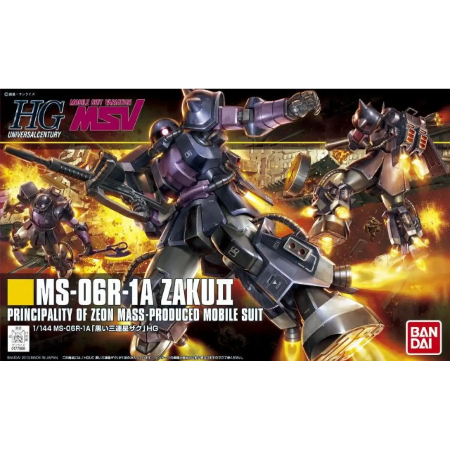 HGUC 1/144 #151 MS-06R-1A Zaku II (Black Tri-Stars)