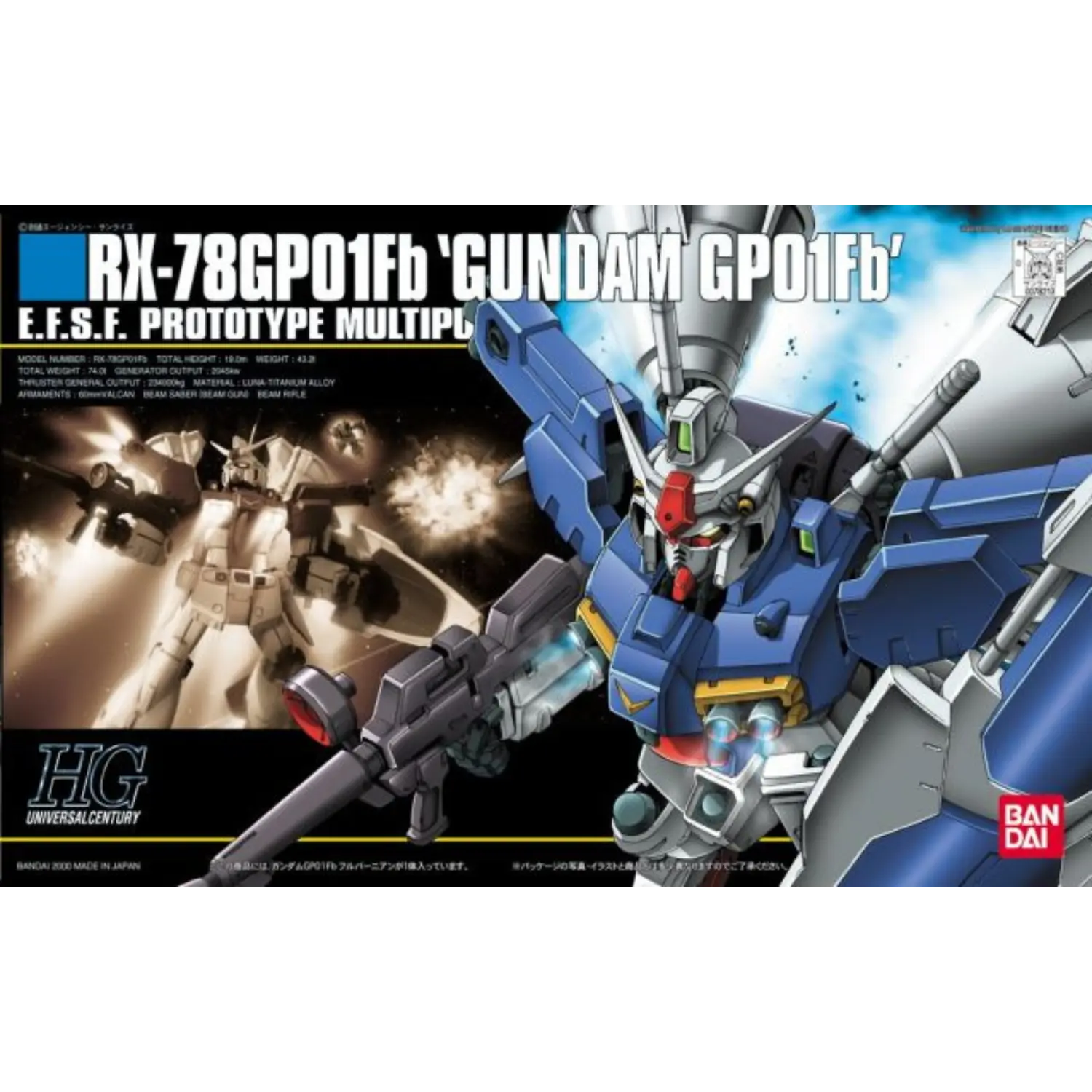 HGUC 1/144 #18 RX-78GP01-Fb Gundam Zephyranthes Full Burnern