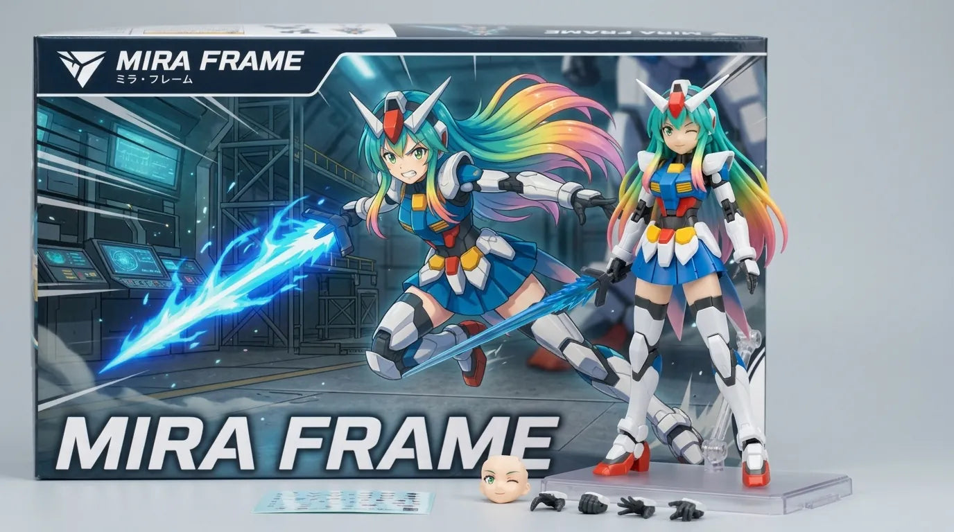 Mira Frame concept: With the box: extra face plate and swap hands